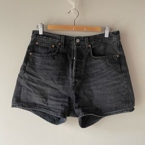 Denim Forum Black High Waisted Shorts